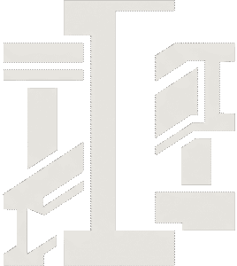 The Igrimont Industries monogram: interlocking steel I-beams forming a letter I.
